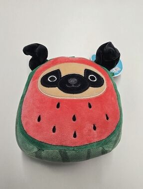 New with Tags Prince the Watermelon Pug Squishmallows 8”
